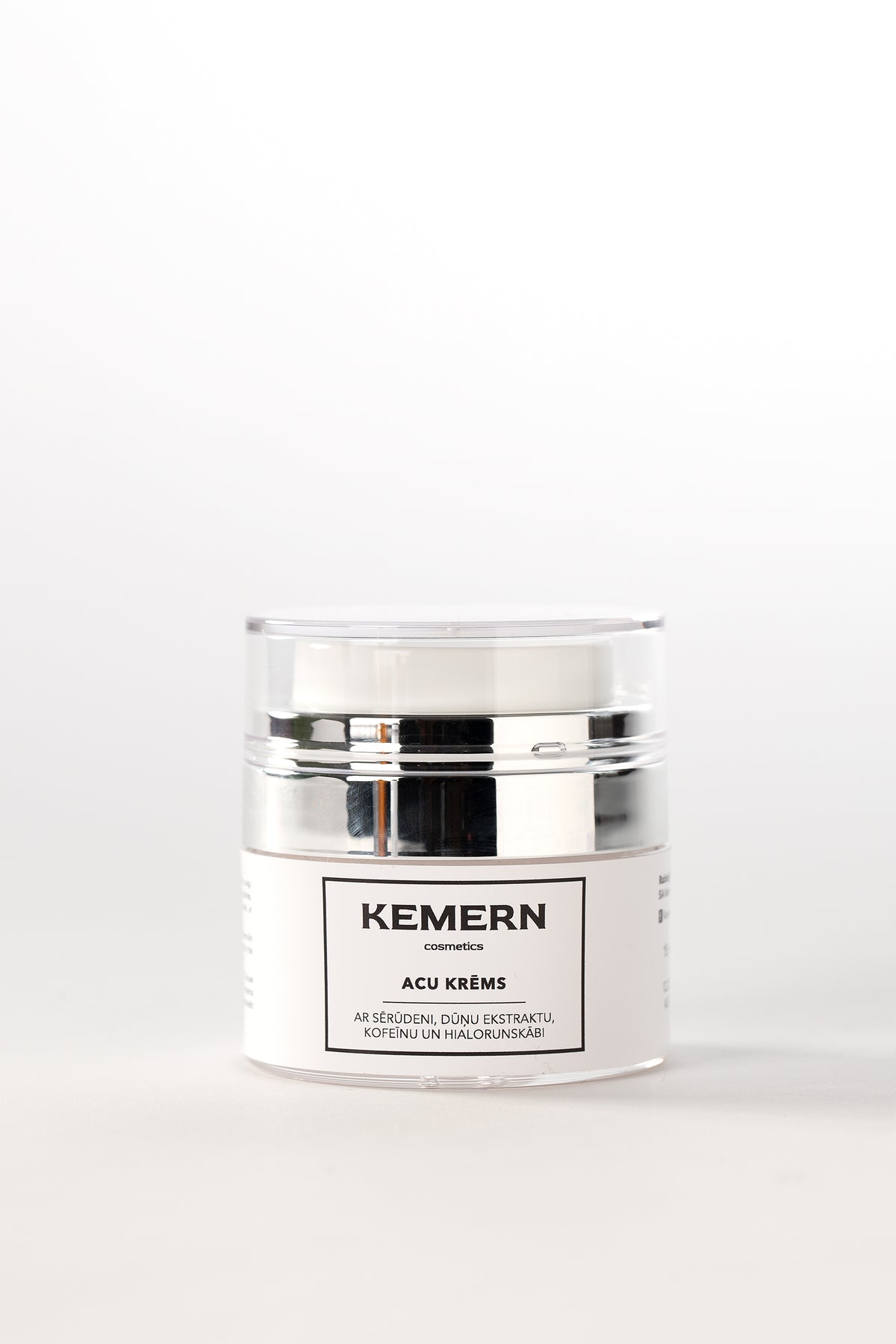Eye cream with hyaluronic acid and caffeine